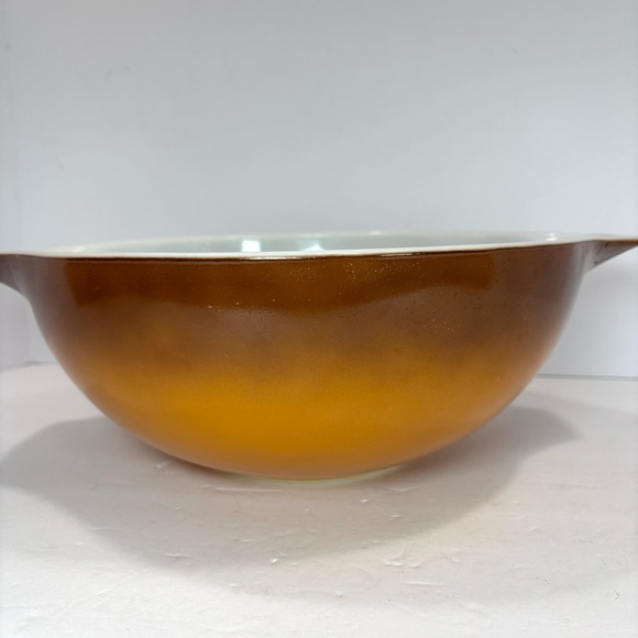 Vintage Pyrex Old Orchard Brown #404 Mixing Nesting Bowl 4 qt Ombre Brown - Picture 2 of 7